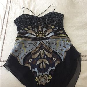 NWOT BCBG Maxazria Beautiful Black Strappy Top